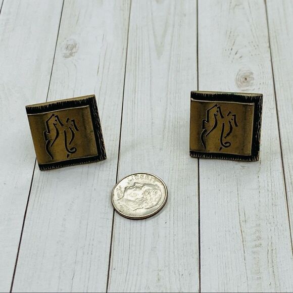 VTG Swank Seahorse Cuff Links - Picture 1 of 3